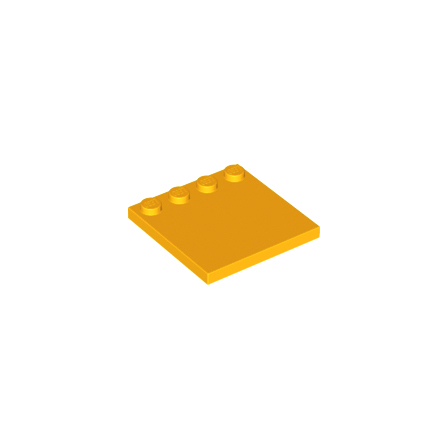 Bright Light Orange Tile, Modified 4 x 4 with Studs on Edge