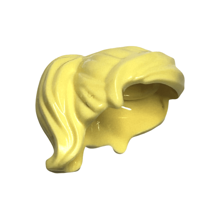 Bright Light Yellow Minifigure, Hair Female Ponytail and Swept Sideways Fringe