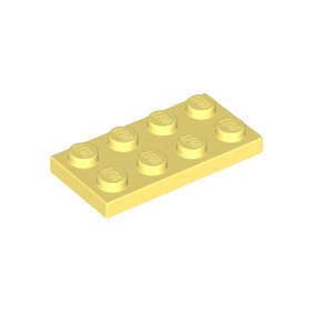 Bright Light Yellow Plate 2 x 4