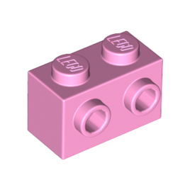 Bright Pink Brick, Modified 1 x 2 with Studs on 1 Side