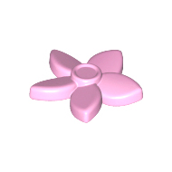 Bright Pink Friends Accessories Hair Decoration, Flower with Pointed Petals and Small Pin