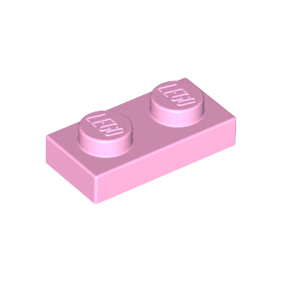 Bright Pink Plate 1 x 2