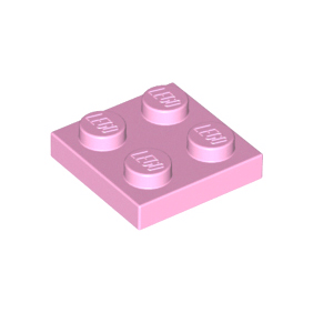 Bright Pink Plate 2 x 2