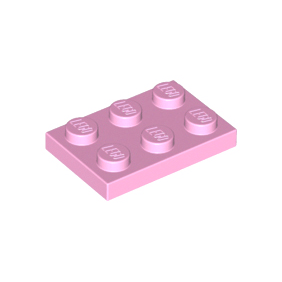 Bright Pink Plate 2 x 3