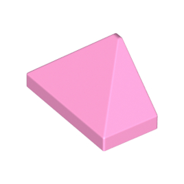 Bright Pink Slope 45 2 x 1 Triple with Bottom Stud Holder