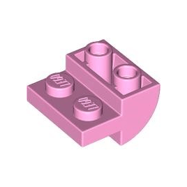 Bright Pink Slope, Curved 2 x 2 Inverted with 2 Recessed Studs