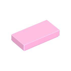 Bright Pink Tile 1 x 2