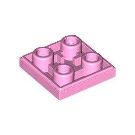 Bright Pink Tile, Modified 2 x 2 Inverted