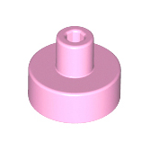 Bright Pink Tile, Round 1 x 1 with Bar and Small Pin Hole