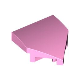 Bright Pink Wedge 2 x 2 x 2/3 Pointed