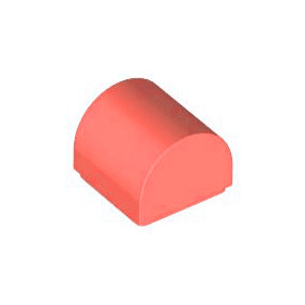 Coral Slope, Curved 1 x 1 x 2/3 Double