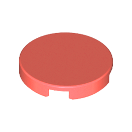 Coral Tile, Round 2 x 2 with Bottom Stud Holder