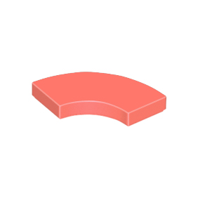 Coral Tile, Round Corner 2 x 2 Macaroni