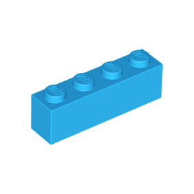 Dark Azure Brick 1 x 4