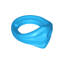 Dark Azure Minifigure Bandana Ninja