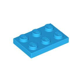 Dark Azure Plate 2 x 3