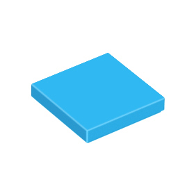 Dark Azure Tile 2 x 2