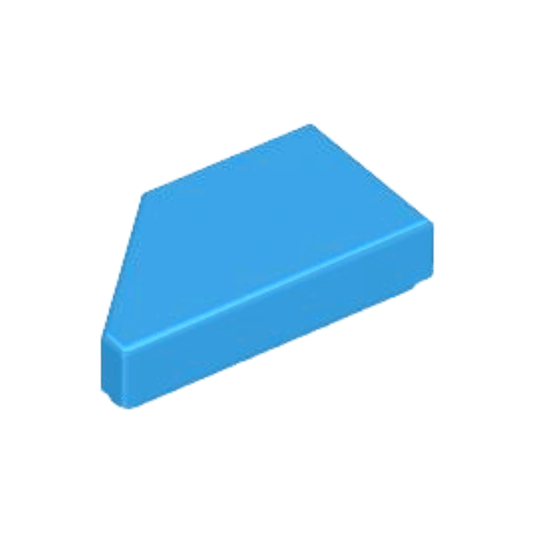 Dark Azure Tile, Modified 1 x 2 Wedge Right