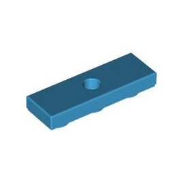 Dark Azure Tile, Modified 1 x 3 Inverted with Hole