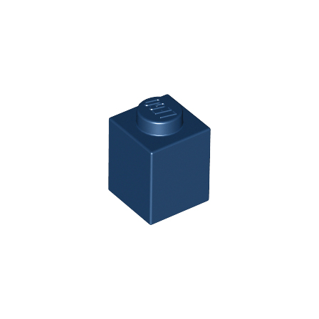 Dark Blue Brick 1 x 1