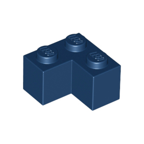Dark Blue Brick 2 x 2 Corner
