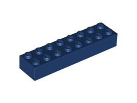 Dark Blue Brick 2 x 8