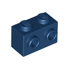 Dark Blue Brick, Modified 1 x 2 with Studs on 1 Side