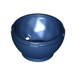 Dark Blue Container, Faceted, 4 x 4 x 1 2/3, Dragon Egg Bottom