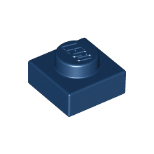 Dark Blue Plate 1 x 1