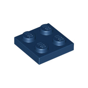 Dark Blue Plate 2 x 2
