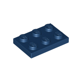 Dark Blue Plate 2 x 3