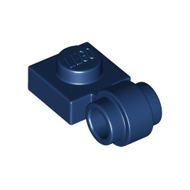Dark Blue Plate, Modified 1 x 1 with Light Attachment - Thick Ring