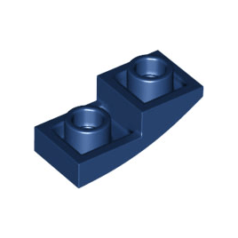 Dark Blue Slope, Curved 2 x 1 x 2/3 Inverted