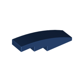 Dark Blue Slope, Curved 4 x 1