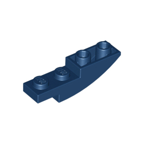 Dark Blue Slope, Curved 4 x 1 Inverted