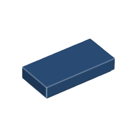 Dark Blue Tile 1 x 2