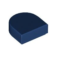 Dark Blue Tile, Round 1 x 1 Half Circle Extended