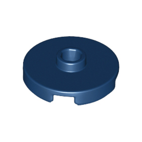 Dark Blue Tile, Round 2 x 2 with Open Stud