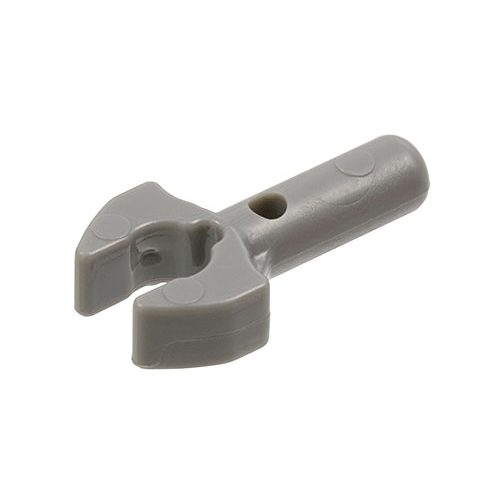 Dark Bluish Gray Bar 1L with Clip Mechanical Claw - Cut Edges and Hole on Side