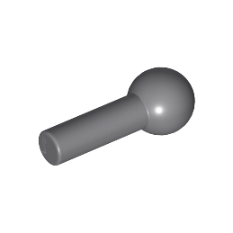 Dark Bluish Gray Bar 1L with Tow Ball