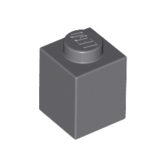 Dark Bluish Gray Brick 1 x 1