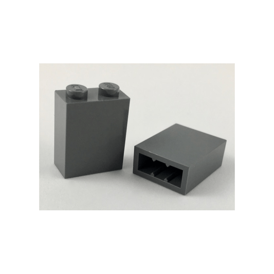 Dark Bluish Gray Brick 1 x 2 x 2 with Inside Stud Holder