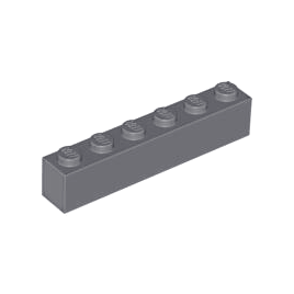 Dark Bluish Gray Brick 1 x 6