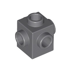 Dark Bluish Gray Brick, Modified 1 x 1 with Studs on 4 Sides