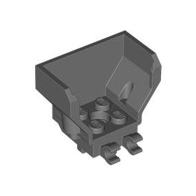 Dark Bluish Gray Cockpit 4 x 2 x 3 with Pin Hole and 2 Clips