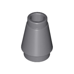 Dark Bluish Gray Cone 1 x 1 with Top Groove