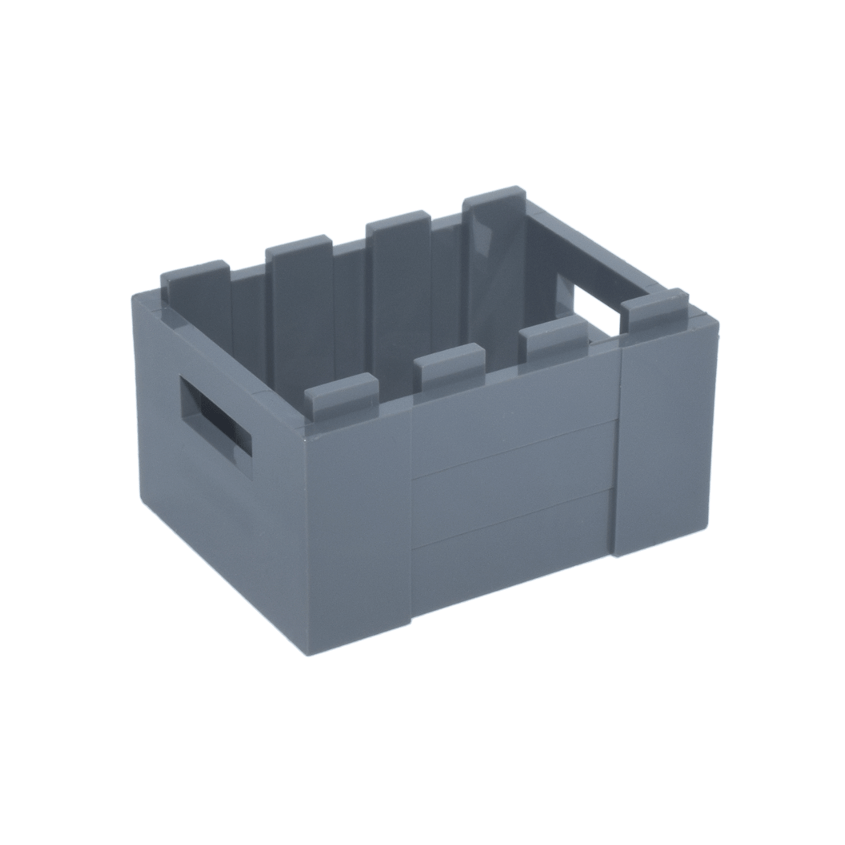 Dark Bluish Gray Container, Crate 3 x 4 x 1 2/3 with Handholds