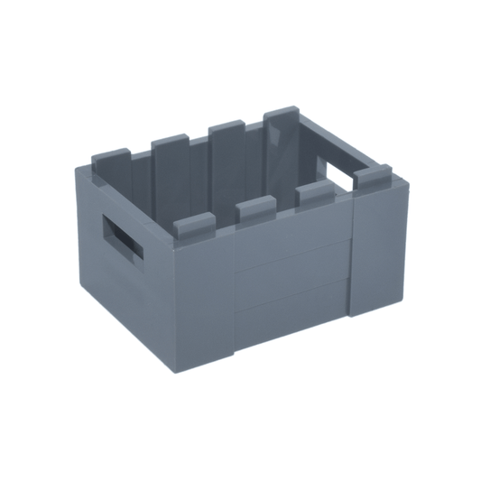 Dark Bluish Gray Container, Crate 3 x 4 x 1 2/3 with Handholds