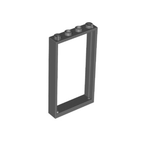 Dark Bluish Gray Door, Frame 1 x 4 x 6 with 2 Holes on Top and Bottom