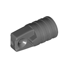 Dark Bluish Gray Hinge Cylinder 1 x 2 Locking with 1 Finger and Axle Hole on Ends without Slots